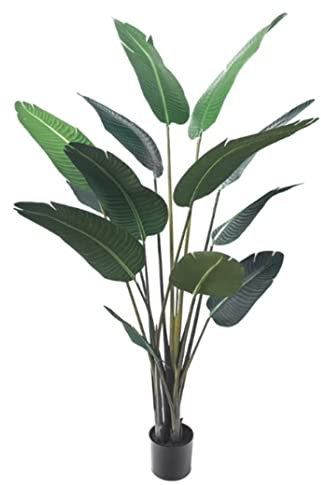 HPTHLY Plantes artificielles Plante Artificielle Bonsaï Arbre Artificiel Bananier Simulation Arbre pour intérieur extérieur Maison Bureau Jardin Plantes artificielles Intérieur,(180cm)