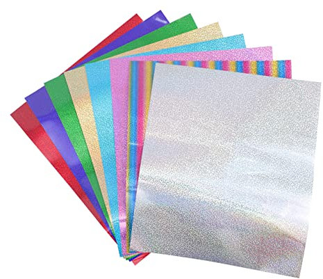HOODANCOS Bastelfolie 8 Stück Vinyl-wärmeübertragungsfolie Gravurfolie T-shirt-transferfolie Mix Farben 30 Cm X 25 Cm