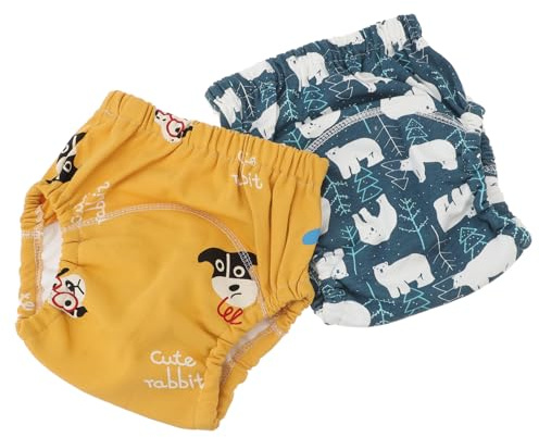 Wiederverwendbare Trainingshose aus Reiner Baumwolle 2 Stück Pack | Mullstoff und Pu Schicht, für Jungen und Mädchen, Größen 11–15kg Sowie 15–18kg