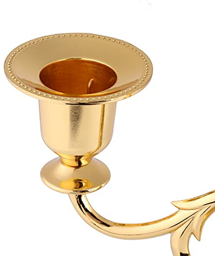 3 Arme Metall Kerzenhalter Europäischen Stil Kandelaber Hochzeit Kerzenhalter Home Decor Gold Kerzenhalter Ornamente (Gold)