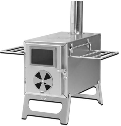 Feuerstellen ﻿ Edelstahl-Holzofen, Camping, Outdoor, kleine Heizung, tragbar, faltbar, for Reisen, drinnen und draußen Brennholzofen