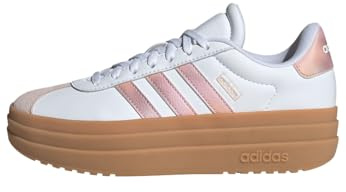 adidas Unisex Kids VL Court Bold Lifestyle Kids Schuh Cloud White/Powder Coral/Gum 35 1/2