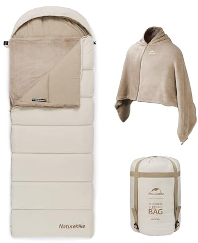 Naturehike Sac de couchage trois saisons – Sac de couchage chaud amovible pour l'automne et l'hiver, confortable pour le camping, les voyages et l'extérieur