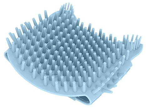 Coin pour Chat Auto-toiletteur en Silicone Souple Planche de Massage pour Chats avec Herbe à Chat pour Chats Chatons Chiens Chiots Méditation Bleu L Accessoires Professionnels
