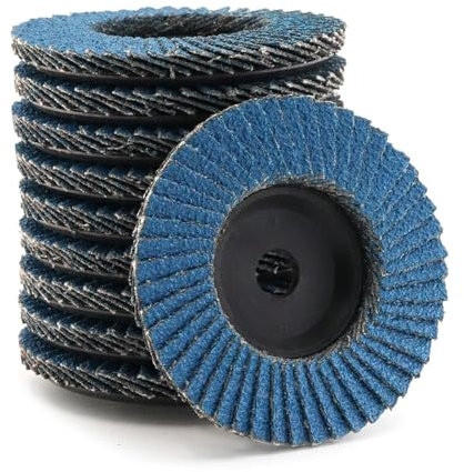 BEASAFY 10 pezzi dischi lamellari, grana 60 diametro 76 mm dischi abrasiviper smerigliatrice angolare per metallo, legno