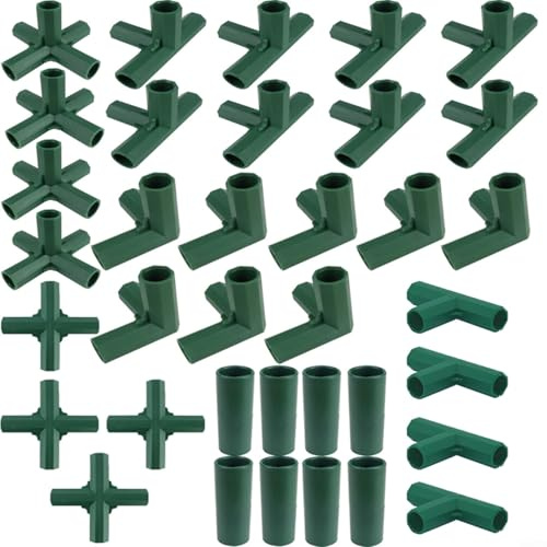 RichVibe Lot de 36 raccords de cadre de serre en plastique de 16 mm - Accessoires de construction pour plantes