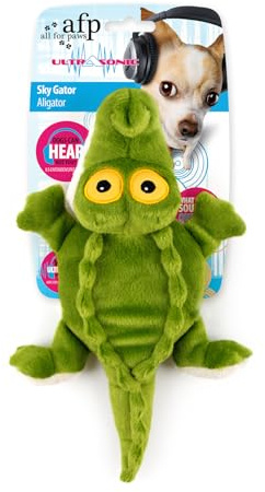ALL FOR PAWS Squeaker Dog Toy, Quiet Puppy Comfort Plush Toy, Squeakerless Dog Toy with Cute Animal Designs, Ideal for Home and Office