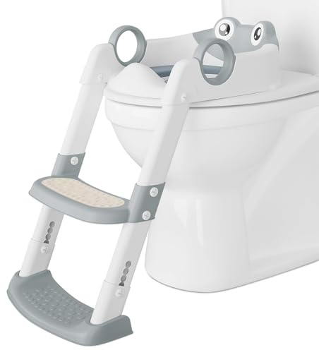 Potty Training Seats, Toddler Toilet Seat with Step Stool Ladder, 2 in 1 Anti-Slip Pad Step Stool, Comfortable for Toddlers
