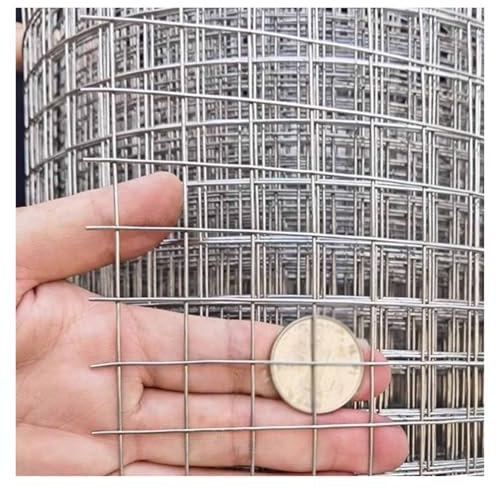 VXHCS Malla de Alambre de Acero Inoxidable 304, Malla para Jaulas de Animales, 15mm/1mm para Campo de Fútbol Jardín Red de Seguridad de Barandilla(1x30m)