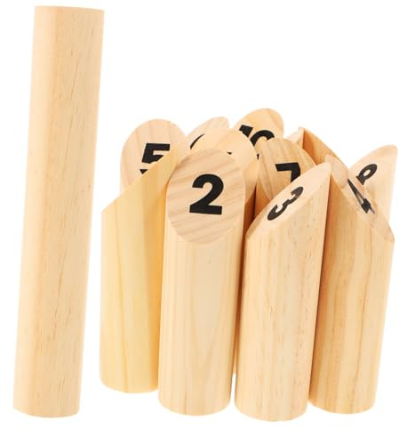 WOONEKY Holzwurfspiel-Set Mit Nummerierten Blöcken Für Interaktives Familienspiel Indoor-wurfspielzeug Für Teamwork Und Lernspielzeug