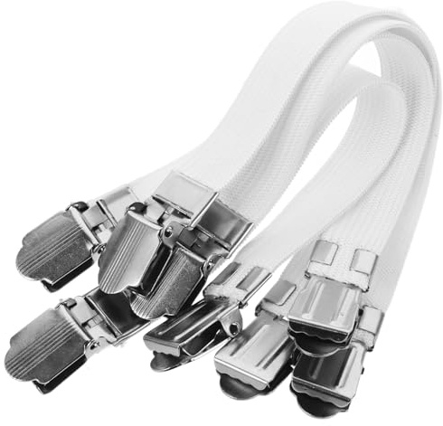 TOBBOMEY 16 pièces Tendeurs Élastiques pour Housse de Table à Repasser Clips Ajustables pour Fixation Ferme Accessoires Polyvalents pour Housses et Textiles Ménagers