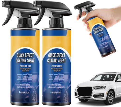 Autopolitur Kratzer Entferner Auto, Polierpaste Quick Effect Coating Agent Auto Politur Set Schnellwirkungs Beschichtungsmittel Wasserdicht Verbessert die Helligkeit der Autoabdeckung (2PCS)