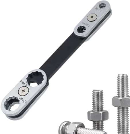 8 in 1 Wrench | Installation Repair Spanner Tool Multifunctional - 360 Degree Rotating Installer Car Maintenance Tool for Bikes Home Kitchen Bicycles Bathroom