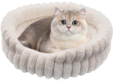 lit pour animaux rond - coussin beignet doux | Lieu de couchage confortable, couchette pour chiens, chats, petits animaux, pour le repos hivernal, confort des , sommeil, détente, confort, fourn