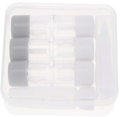 Ciieeo Kit de 3 Boîtes à Lentilles Transparentes Étanches, Grand Contenant pour Lentilles de Contact, avec Pince à Épiler et Flacon de Solution, Ensemble Porte-Objectif Pratique pour