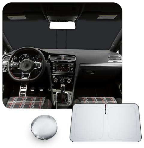 [Upgrade] CDEFG Compatible con VW Golf 7 MK7 7.5 2013-2019 GTI GTD GTE R Parasol Parasol Delantero Parabrisas Auto Parasol Accesorios