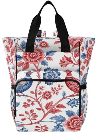 Ttgoth Sac à dos à langer imperméable avec porte-biberons isothermes, sac à dos de voyage multi-poches avec sangles de poussette pour maman et papa