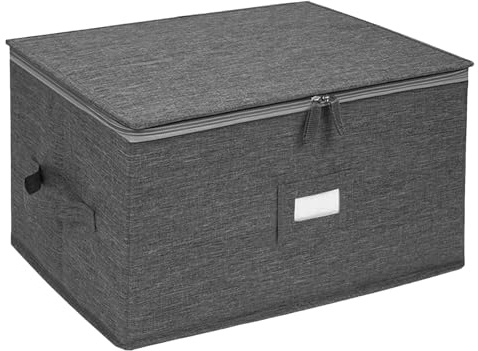 FESTFENDS Estuche para Copas de Cristal: Organizador de cristalería Acolchado - Caja para Copas de Vino con Cremallera y Asas, con 12 Compartimentos - Transportador portátil para y Utensilios de