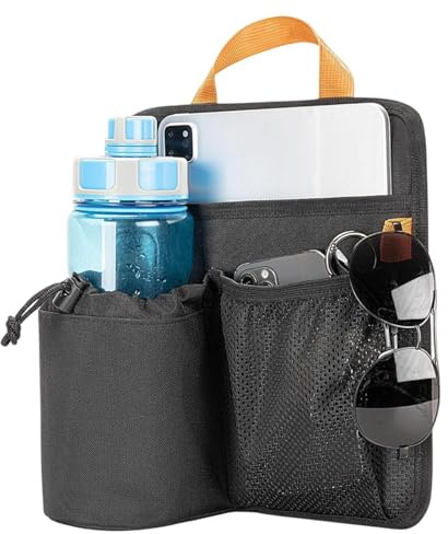 Bôlsa Silla Playa Organizador - 27x26cm Portavasos | Accesorio Reposabrazos Camping Soporte Teléfono Tela Oxford 600D Colgante Playa Exterior Equipo