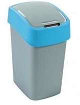 CURVER Abfallbehälter Flip B, 25 L, Silber/blau