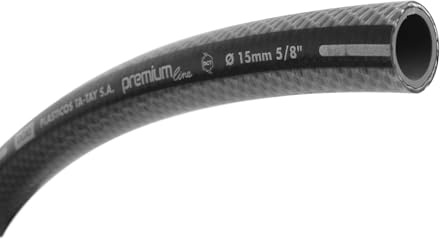 Tatay Manguera de Jardín Premium, 50 Metros, 5/8 15mm de Díametro, de 4 Capas PVC Poliester, Resistencia 39 Bares y -20º a 60º, Antitorsión, Libre de BPA.