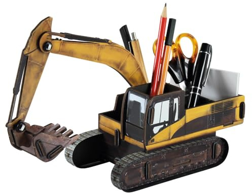 Werkhaus Stiftebox Bagger, 27 x 16 x 10 cm, Gelb
