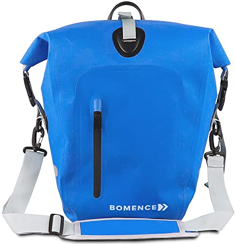 Bomence Fahrradtasche für Gepäckträger wasserdicht - Satteltasche für Fahrrad, Radtasche, Gepäckträgertasche groß, blau, 25L, Single