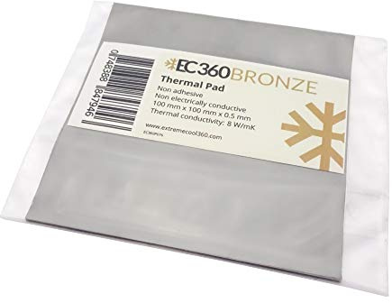EC360® Bronze 8W/mK Wärmeleitpad (100 x 100 x 0,5 mm)