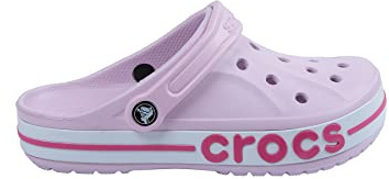 Crocs Bayaband Clogs, Unisex Clogs, Lightweight and Secure Fit Ballerina Pink/Candy Pink Size 3 UK Men/ 4 UK Women