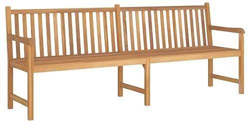 vidaXL Teak Massiv Gartenbank Sitzbank Parkbank Holzbank Massivholzbank Bank Gartenmöbel Terrassenbank Balkonbank Terrasse Outdoor 228cm