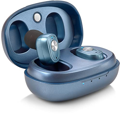 Wiederaufladbares Paar mit Geräuschunterdrückung, digitales Gerät für Senioren und Erwachsene – ITC Nano Personal – One Touch Control & Low Distortion Assist Device, Blau