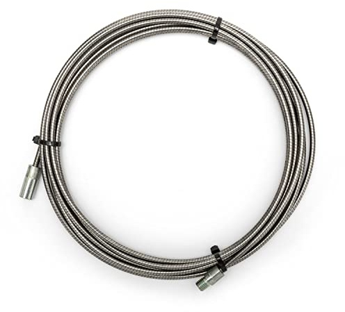 BARETTO | extensión Limpieza Tubos de Humos | Acero Inoxidable Reforzado, 9 m, Conector M12, Azul | Varilla Profesional conductos y chimeneas