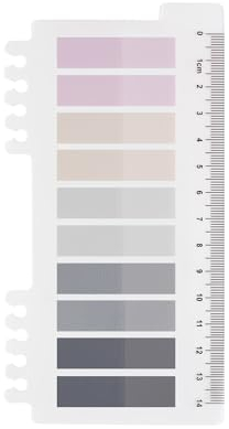 200 Stück Haftnotizen Tabs, Gray Stile Pagemarker Selbstklebend Pastell Beschreibbare Haftstreifen Klebezettel mit Lineal für Seitenmarkierung Lesezeichen (A- Stück Winter's Frost)