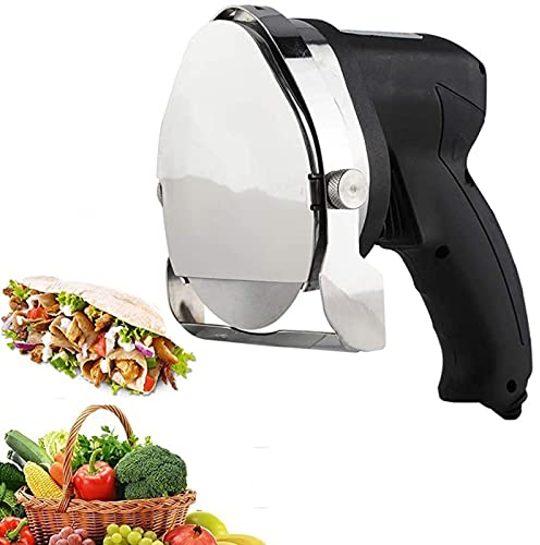 MLUENF Machine,Electric Kebab Knife Stainless Steel Kebab Slicer Professional Barbecue Knife Doner Kebab Cutter Adjustable Thickness Fast Cutting,For Restaurants,Cafeterias,Homes,A
