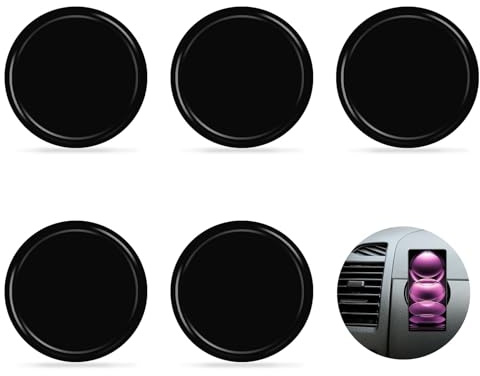 Anti Rutsch Pad Matte Untersetzer Gläser - 8 x 8 cm Matte Wiederverwendbar und Waschbar, Doppelseitig Klebende Nano Gel Pad, Ideal für Glatten Oberflächen (5 Stück, Schwarz)