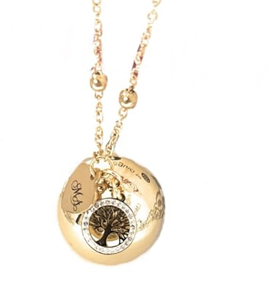 MODA MavillA Collar llamador de ángeles embarazada, recuerdo de ángeles, caja de regalo incluida, collar largo embarazo, bola sonora péndulos de plata 925