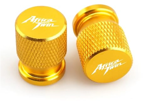 Ventilschaftabdeckungen für Motorräder Für Hon@&da Africa Twin Crf1100l Crf1000l Crf 1000L 1100L 1000 1100 L Zubehör CNC Motorrad Reifen Ventil Kappe Stem Abdeckung Bouchon(Gold)