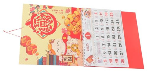 MAGICLULU Chinesischer Neujahrskalender 2025 Schlangenjahr Goldfolienkalender Wandbehang Kalender Ornament Heimdekoration