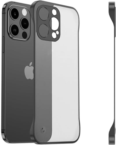FAOMSEBS Senza Bordo Cover per iPhone 15 Pro (Sensazione di Metallo Nudo) [Opaca Traslucido] [Ultra Sottile Come Senza Custodia] Custodia Antishock Cover iPhone 15 Pro Case Slim 6,1'' 2023