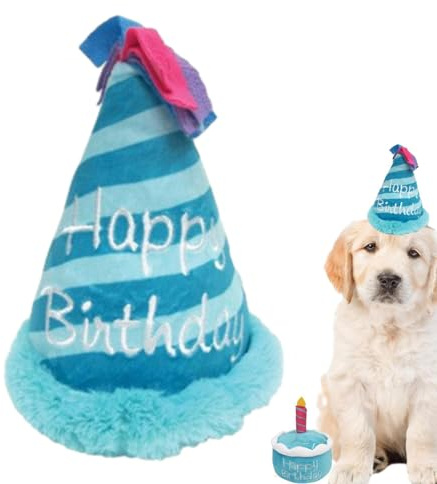Zunishaone Geburtstagsspielzeug für Hunde | Plüsch-Kuchen für Hund | Kuchen und Partyspielzeug Niedliches Geschenk für Hund Junge oder Mädchen Geburtstagsparty Zubehör