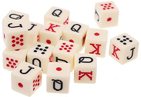 Abaodam Dés De Poker en Acrylique 15 Pièces pour Adultes Accessoires De Fête Et Portables pour Jeux De Société Dés Menteurs Résistants à l'usure Accessoires De Poker