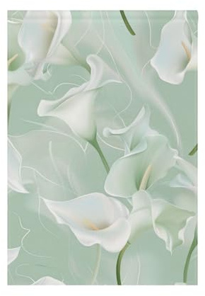 Fleur de lys Calla couleur pastel vert menthe drapeaux de vacances bannière colorée pour décoration de porche 71,1 x 101,6 cm double face