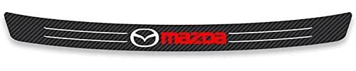CHAOWEIFB Protector de Parachoques Trasero para Mazda 3 2004-2011, Carbono Fibra Protección Borde de Carga Protector de Umbral de Puerta Accesorios,D