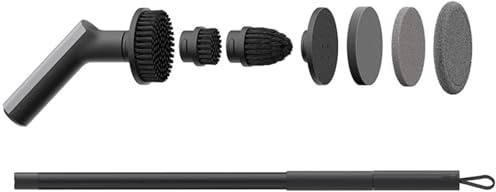 Vituord Brosse De Nettoyage Électrique, Autolaveuse Rotative sans Fil, Étanche IPX7, avec 6 Têtes, Manche Long, pour Salle De Bain, Douche, Cuisine, Carrelage, Jardin, Sol/Voiture
