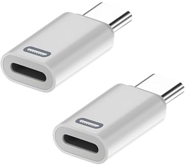 Lightning Female to USB C Male Adapter for iPhone 17 Air 16 15 Pro Max Plus, Galaxy, iPad, 2 Pack USB-C to Lightning Adapter ONLY for Charging/Data Transfer- Not for Earphone/USB Stick/iPencil