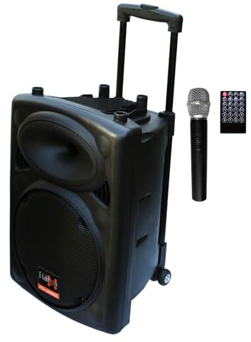 E-Lektron Mobile PA Soundanlage Akku-MP3-USB-SD inkl. UHF Funkmikrofone Soundsystem Bluetooth TWS (EL25-M 500W MK-III)