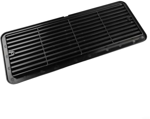 Glomc Rejilla de montaje para rejilla de ventilación de nevera, 483 mm x 186 mm, para refrigeradores de autocaravanas y caravanas, resistente a la intemperie (negro)