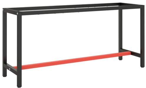 mtlskopl Telaio per banco da lavoro in metallo, 170 x 50 x 79 cm, telaio in acciaio preforato, flessibile, tavolo da officina, cucina, ufficio, hobby