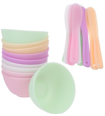 TOYANDONA Set di 1 Ciotola in Silicone per Maschera Viso Multifunzionale, per Miscelazione e Preparazione Cosmetica, per Uso lungo Termine in Skincare Colore Casuale