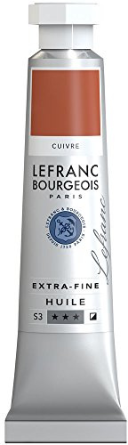 Lefranc Bourgeois 405031 extra feine Ölfarbe in Künstlerqualität aus hochwertigen Pigmenten, lebendige Farben, hohe Lichtechtheit, 20ml Tube - Kupfer